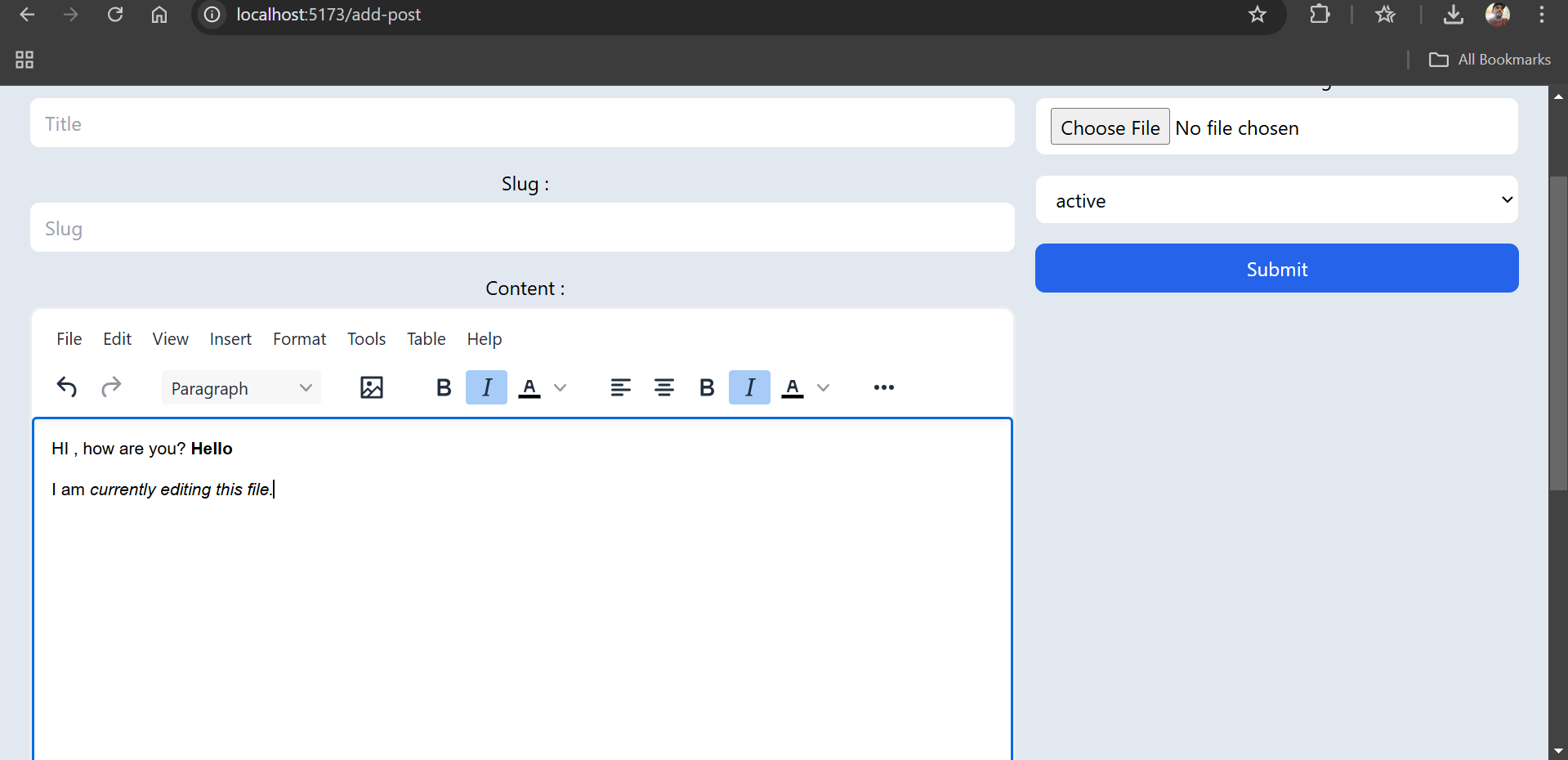 Node-Dev Project